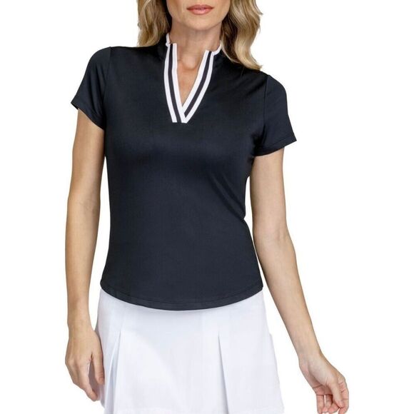 TAIL (White Label) - NWT - L Sz XL Short Sleeve Split Neck Golf Polo in Onyx - Picture 12 of 12